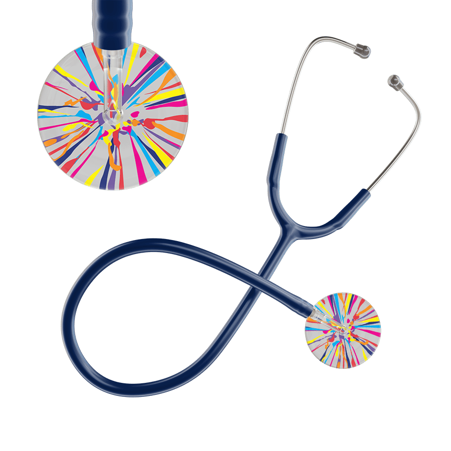 Ultrascope Single Stethoscope Silver Confetti / Adult / Navy Confetti Stethoscope