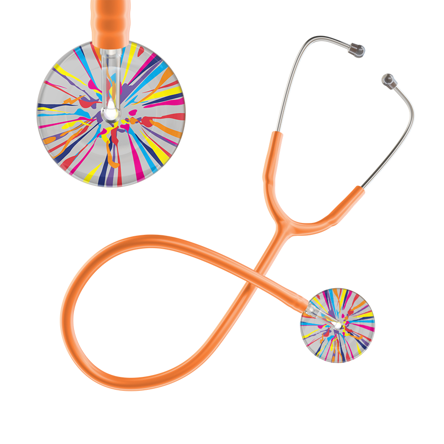 Ultrascope Single Stethoscope Silver Confetti / Adult / Orange Confetti Stethoscope
