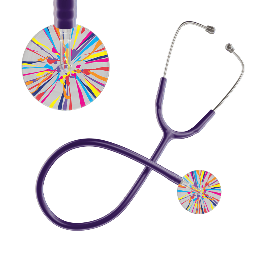 Ultrascope Single Stethoscope Silver Confetti / Adult / Purple Confetti Stethoscope