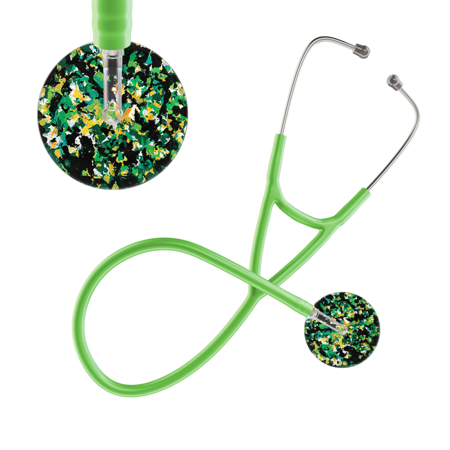 Ultrascope Single Stethoscope Shabby Chic Green (GR) / Adult / Lime Green Shabby Chic Cardiology Stethoscope