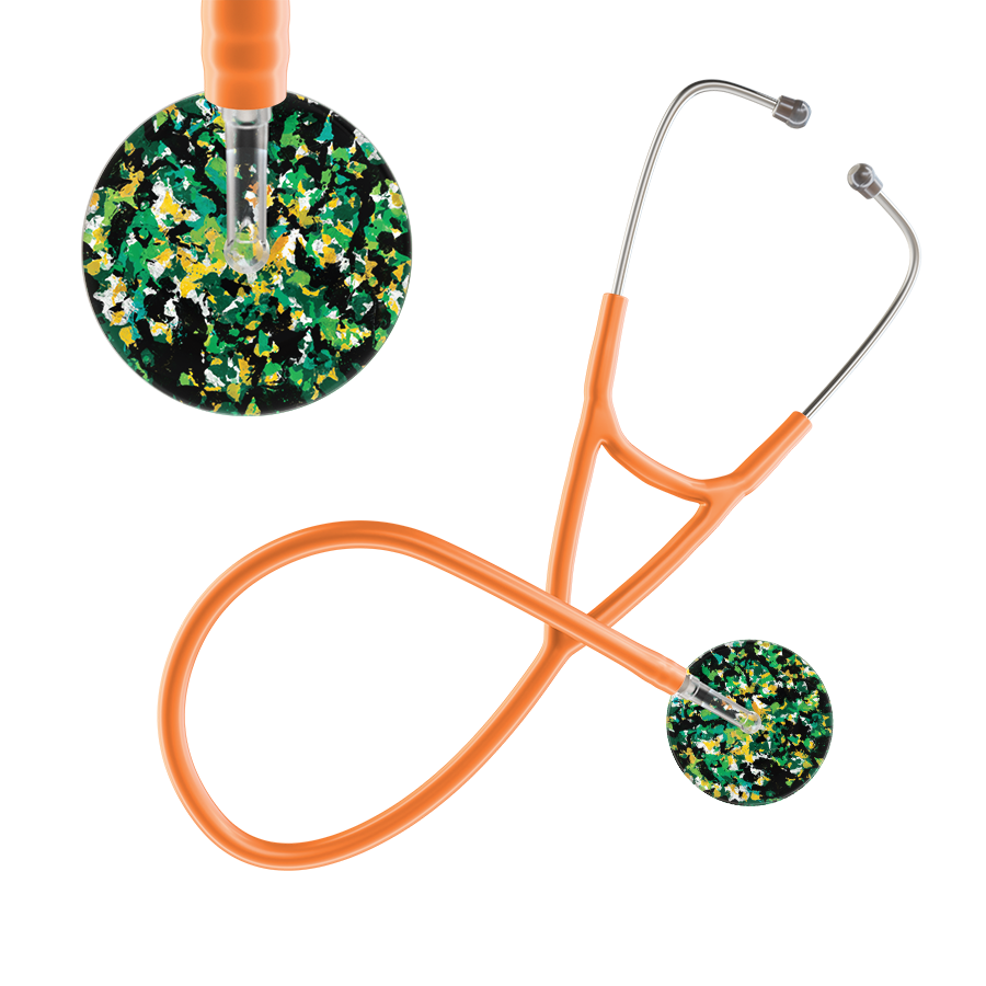 Ultrascope Single Stethoscope Shabby Chic Green (GR) / Adult / Orange Shabby Chic Cardiology Stethoscope