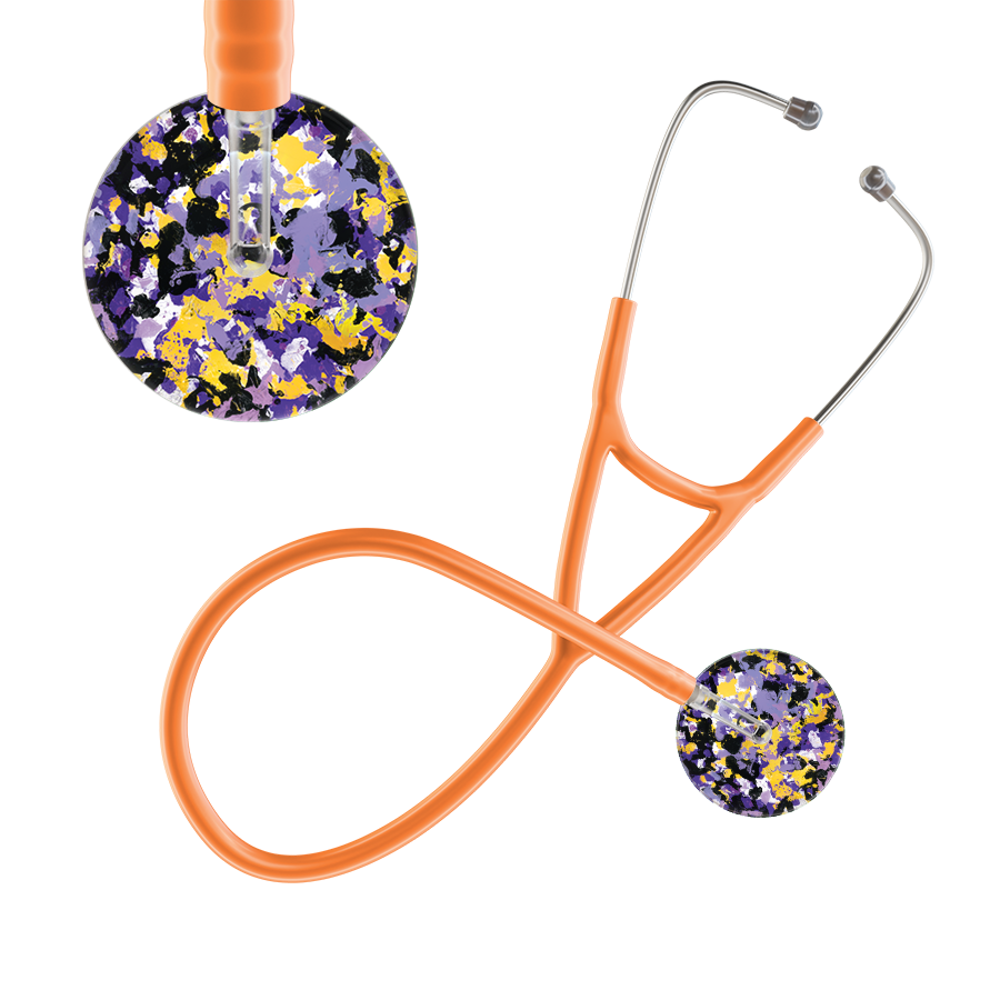 Ultrascope Single Stethoscope Shabby Chic Purple (PU) / Adult / Orange Shabby Chic Cardiology Stethoscope