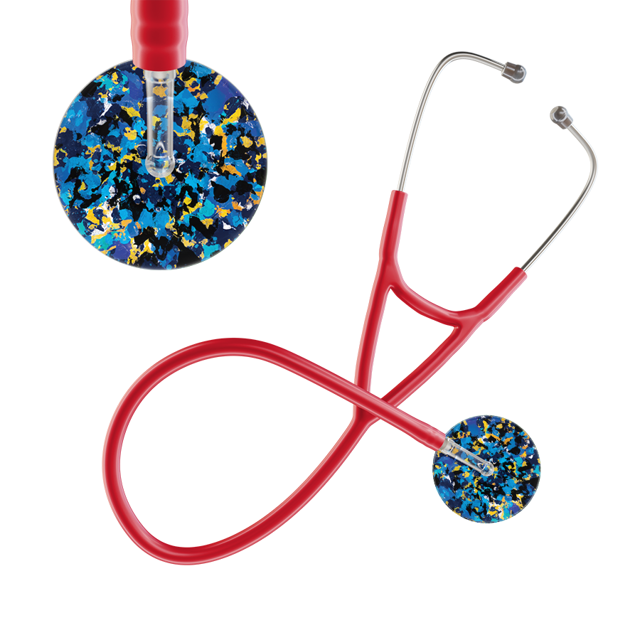Ultrascope Single Stethoscope Shabby Chic Royal Blue (RB) / Adult / Red Shabby Chic Cardiology Stethoscope