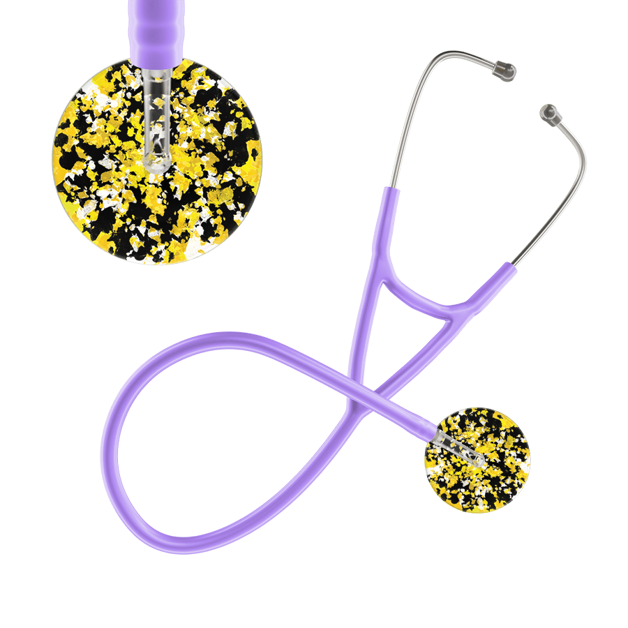 Ultrascope Single Stethoscope Shabby Chic Yellow (YE) / Adult / Lavender Shabby Chic Cardiology Stethoscope
