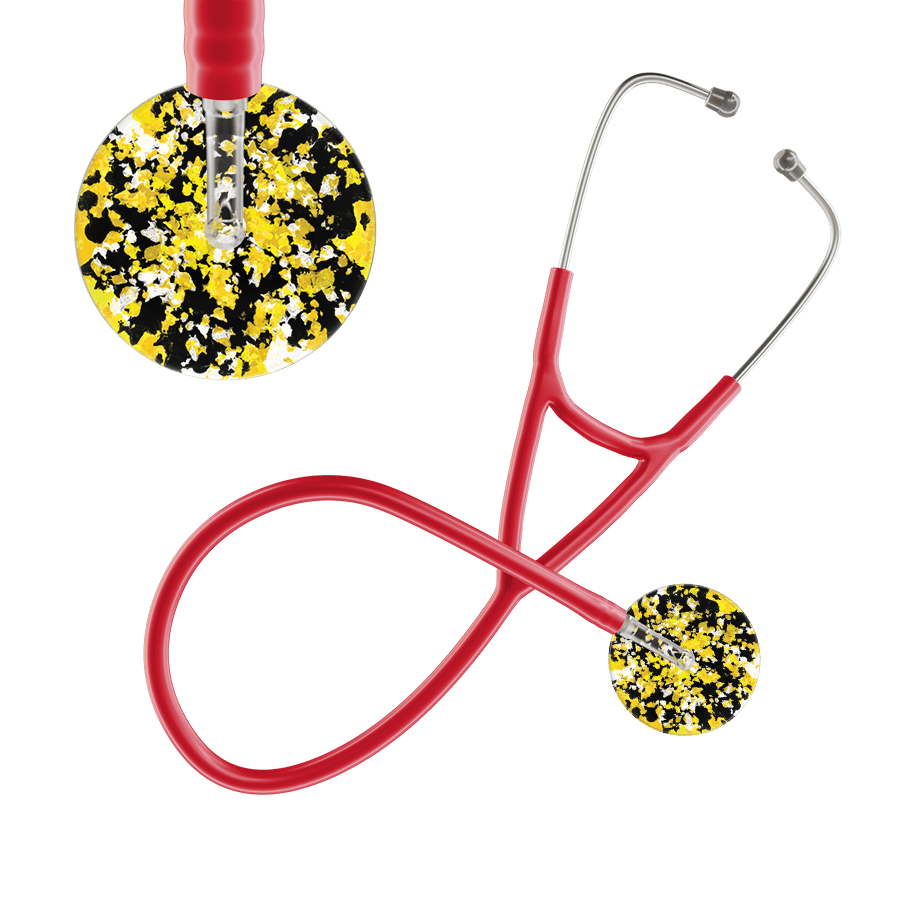 Ultrascope Single Stethoscope Shabby Chic Yellow (YE) / Adult / Red Shabby Chic Cardiology Stethoscope