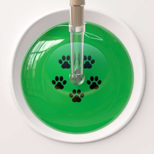Ultrascope Stethoscope Head White Paw Green Background / Adult Paw Print Stethoscope Head