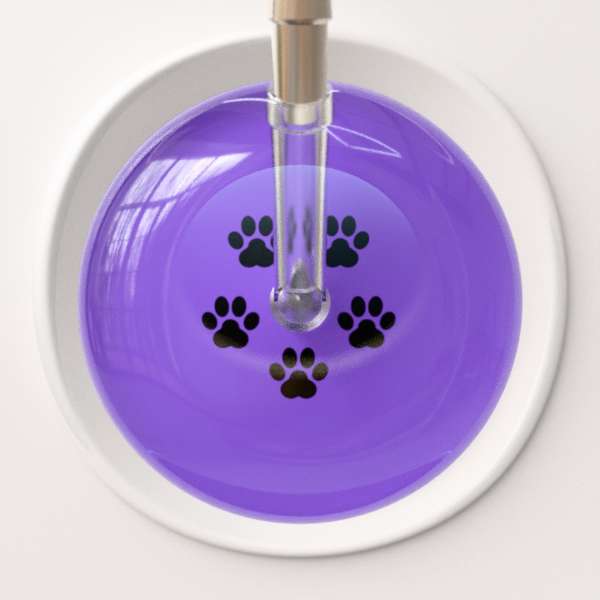 Ultrascope Stethoscope Head Black Paw Lavender Background / Adult Paw Print Stethoscope Head