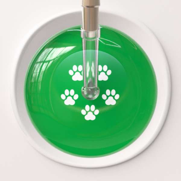 Ultrascope Stethoscope Head White Paw Green Background / Adult Paw Print Stethoscope Head