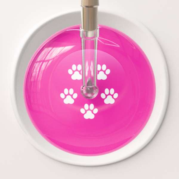 Ultrascope Stethoscope Head White Paw Hot Pink Background / Adult Paw Print Stethoscope Head