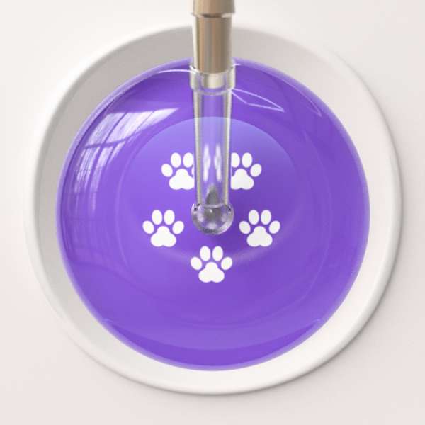 Ultrascope Stethoscope Head White Paw Lavender Background / Adult Paw Print Stethoscope Head