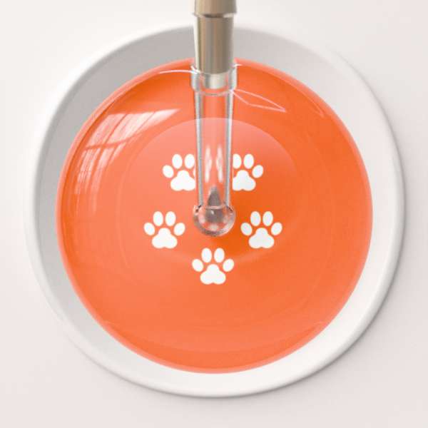 Ultrascope Stethoscope Head White Paw Tangerine Background / Adult Paw Print Stethoscope Head