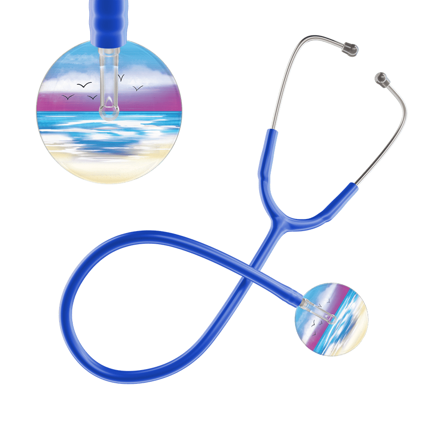 Ultrascope Single Stethoscope Blue Beach / Adult / Royal Blue Beach Stethoscope