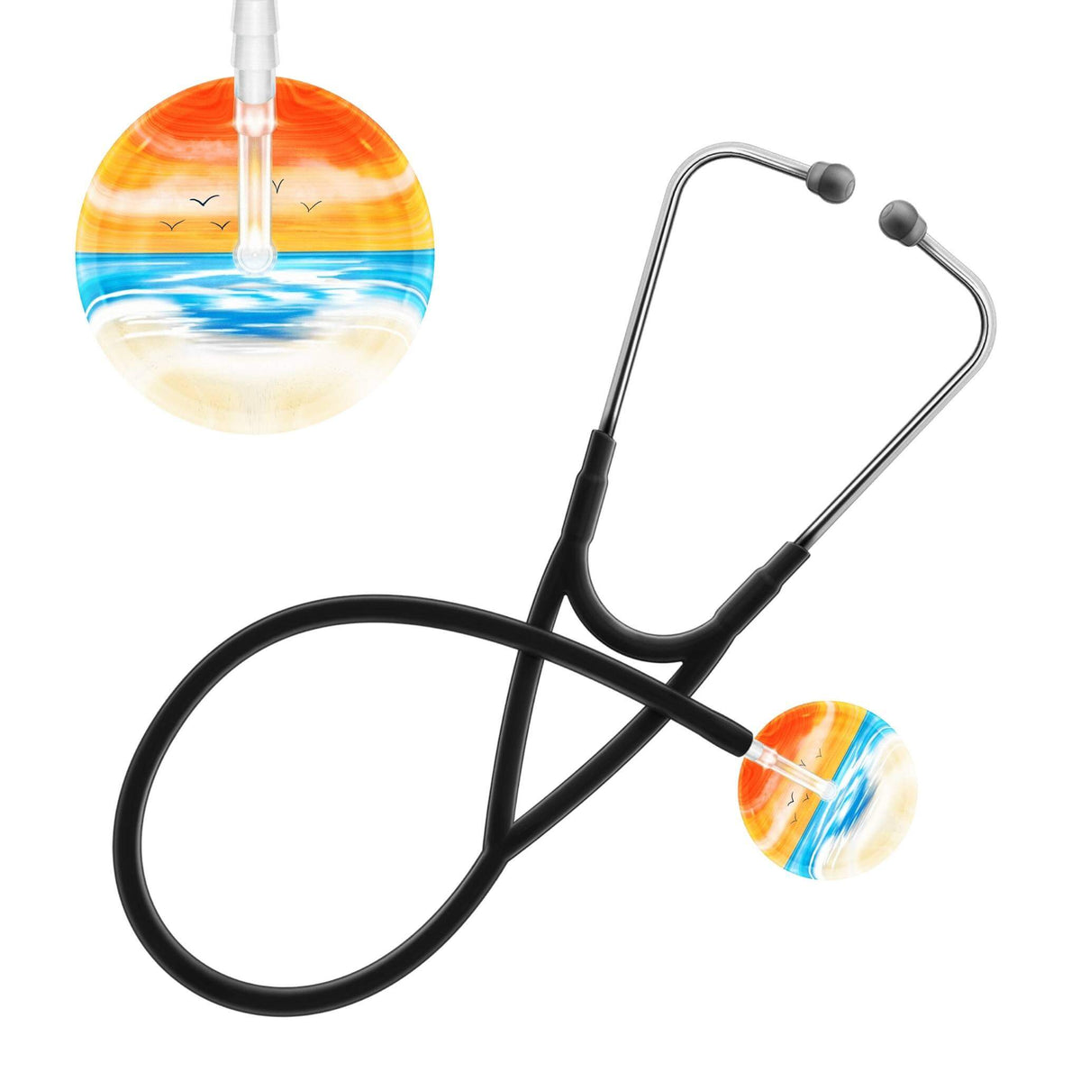 Ultrascope Single Stethoscope Orange Beach / Adult / Black Beach Stethoscope (Cardiology TEST) (Copy)