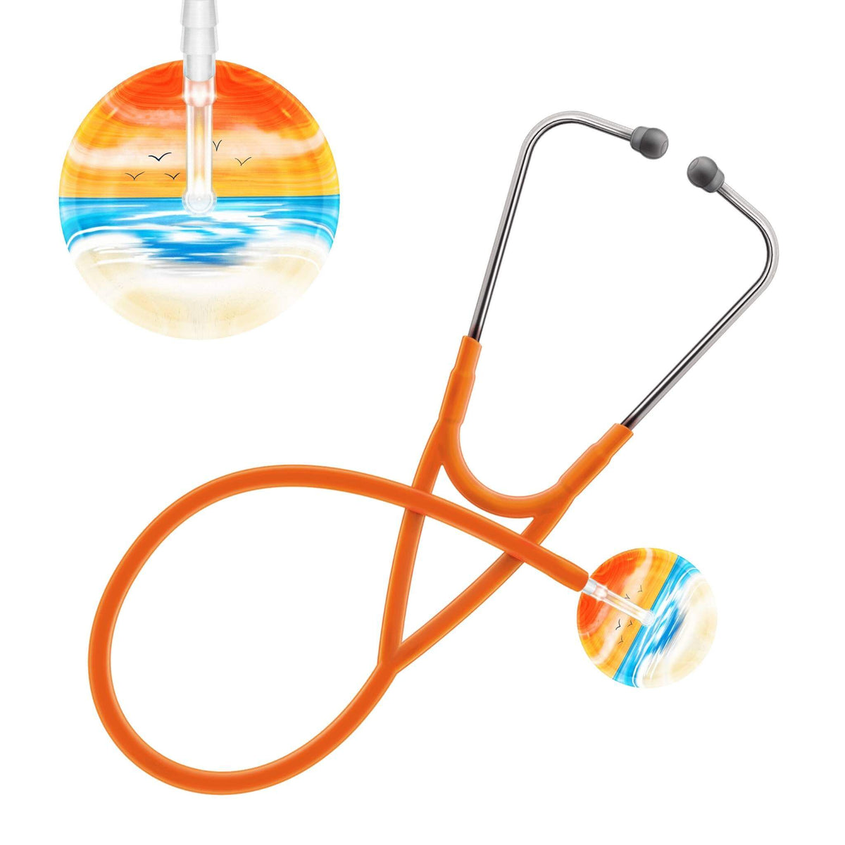 Ultrascope Single Stethoscope Orange Beach / Adult / Orange Beach Stethoscope (Cardiology TEST) (Copy)