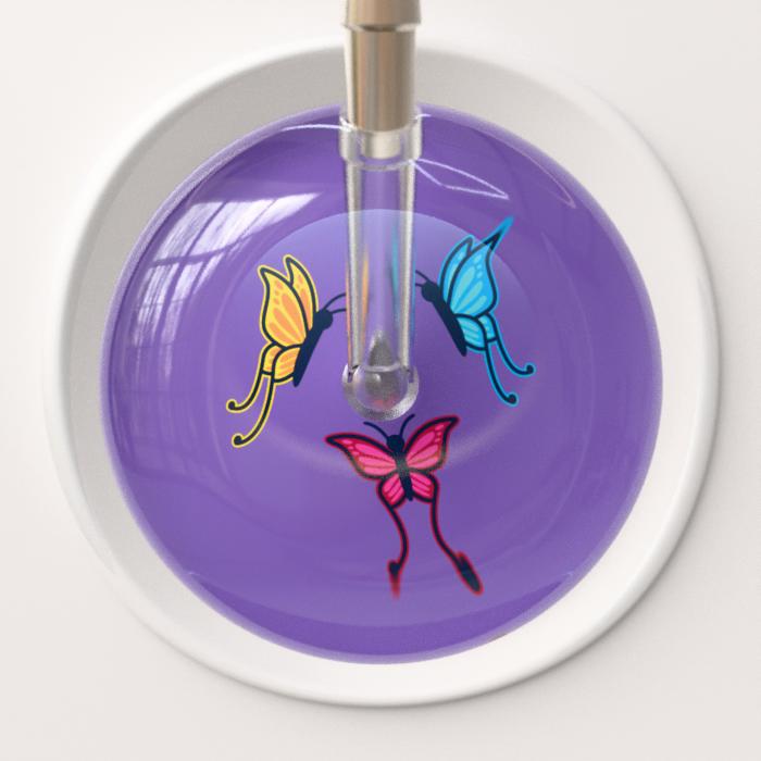 Ultrascope Stethoscope Head Lavender Butterflies / Adult Butterflies Stethoscope Head