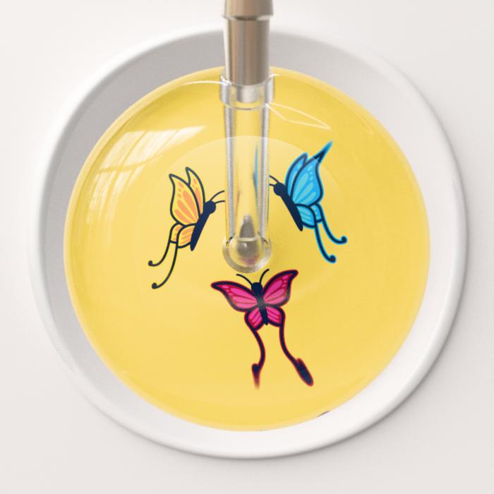 Ultrascope Stethoscope Head Light Yellow Butterflies / Adult Butterflies Stethoscope Head