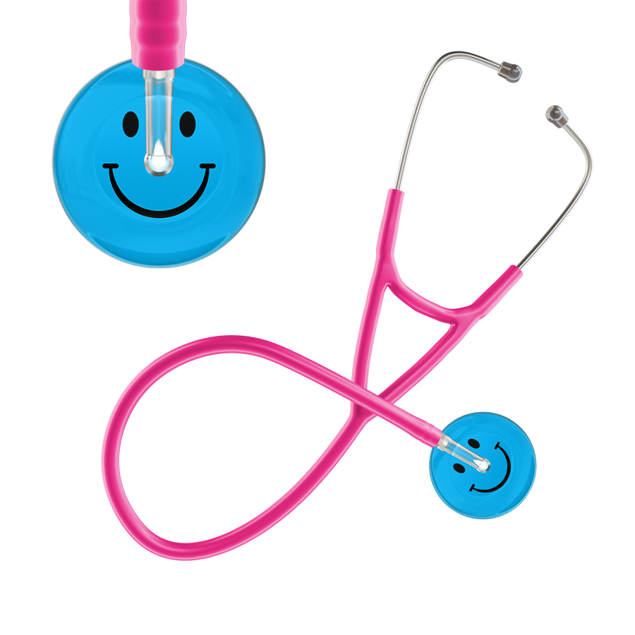 Dark Smiley Face Cardiology Stethoscope