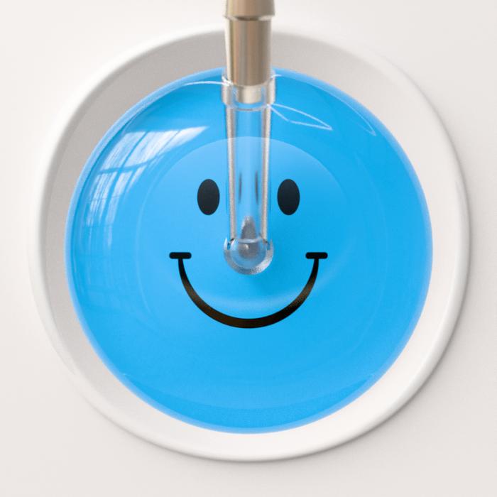 Ultrascope Stethoscope Head Smiley Face Cyan (CY) / Adult Smiley Face Stethoscope Head