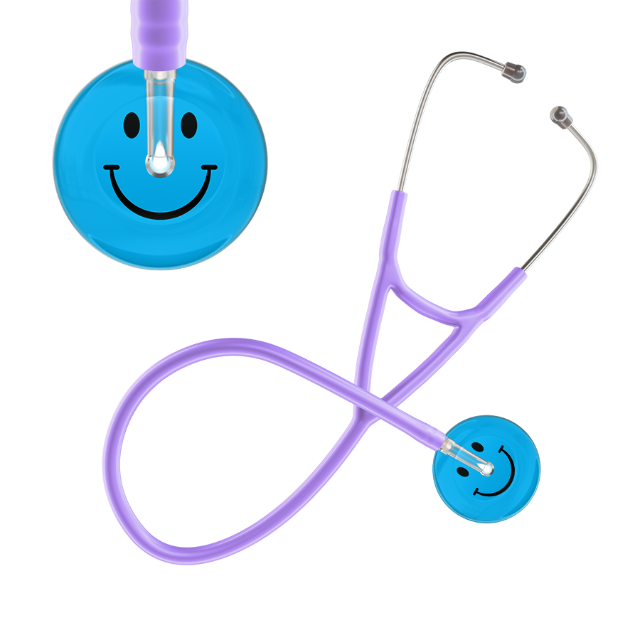 Dark Smiley Face Cardiology Stethoscope