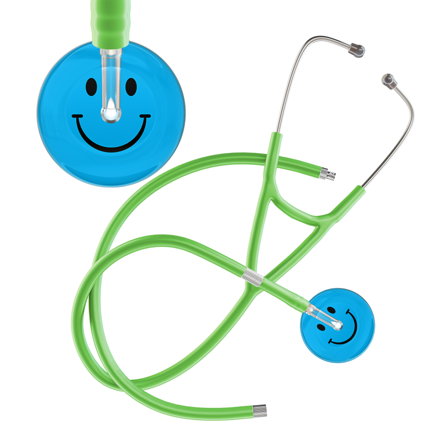 Dark Smiley Face Cardiology Stethoscope