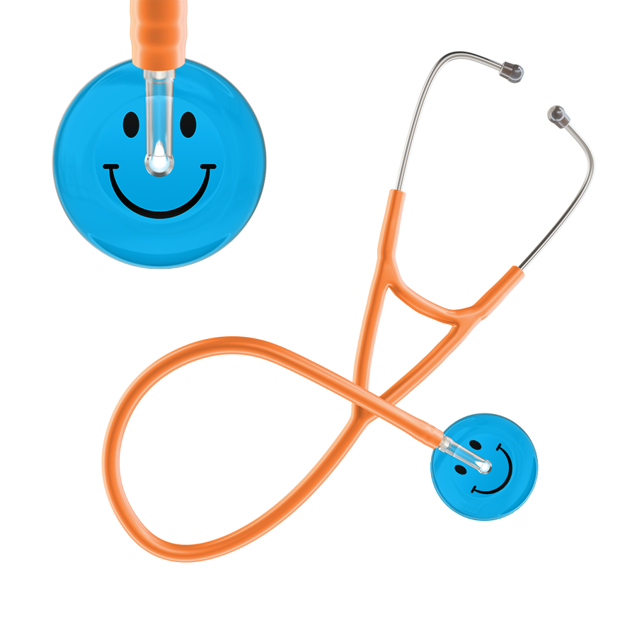 Dark Smiley Face Cardiology Stethoscope