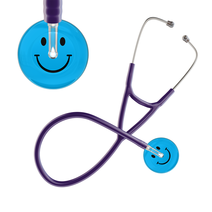 Dark Smiley Face Cardiology Stethoscope