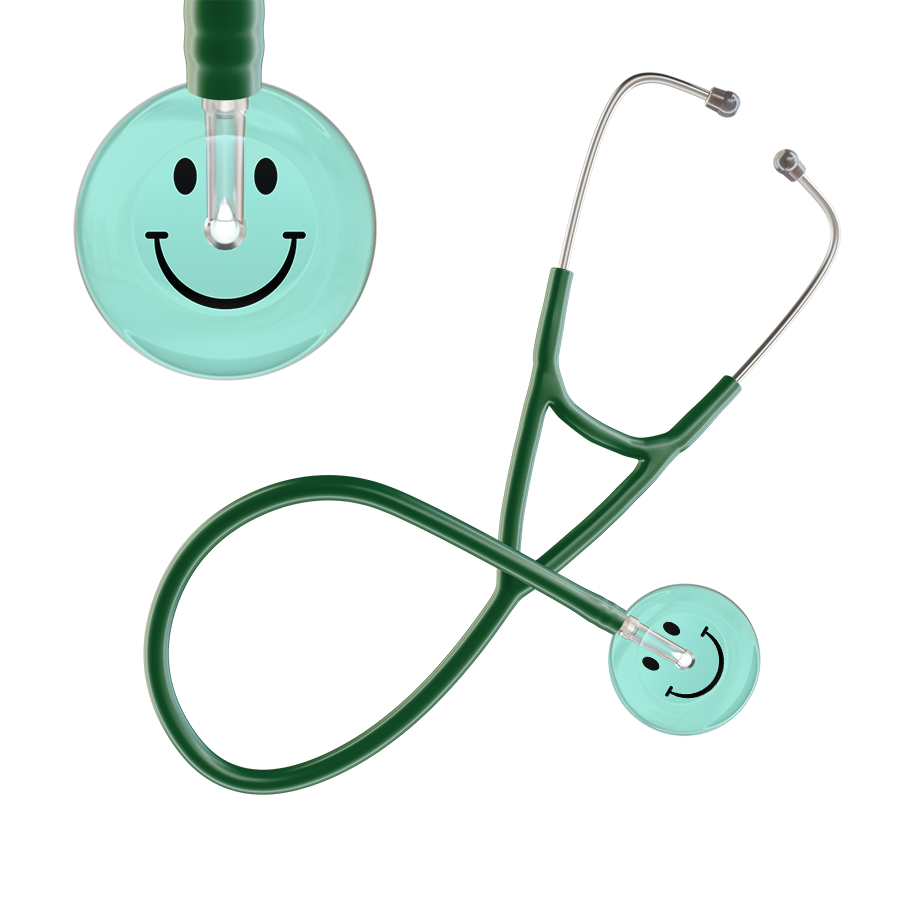 Light Smiley Face Cardiology Stethoscope
