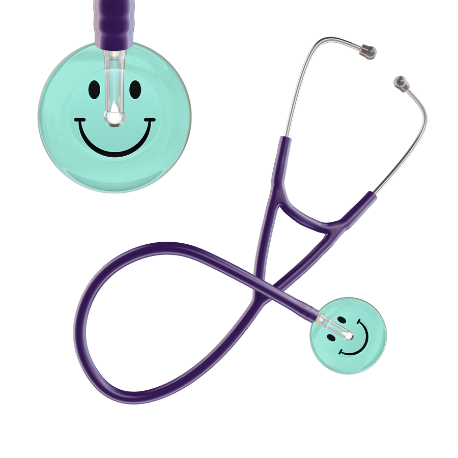 Light Smiley Face Cardiology Stethoscope