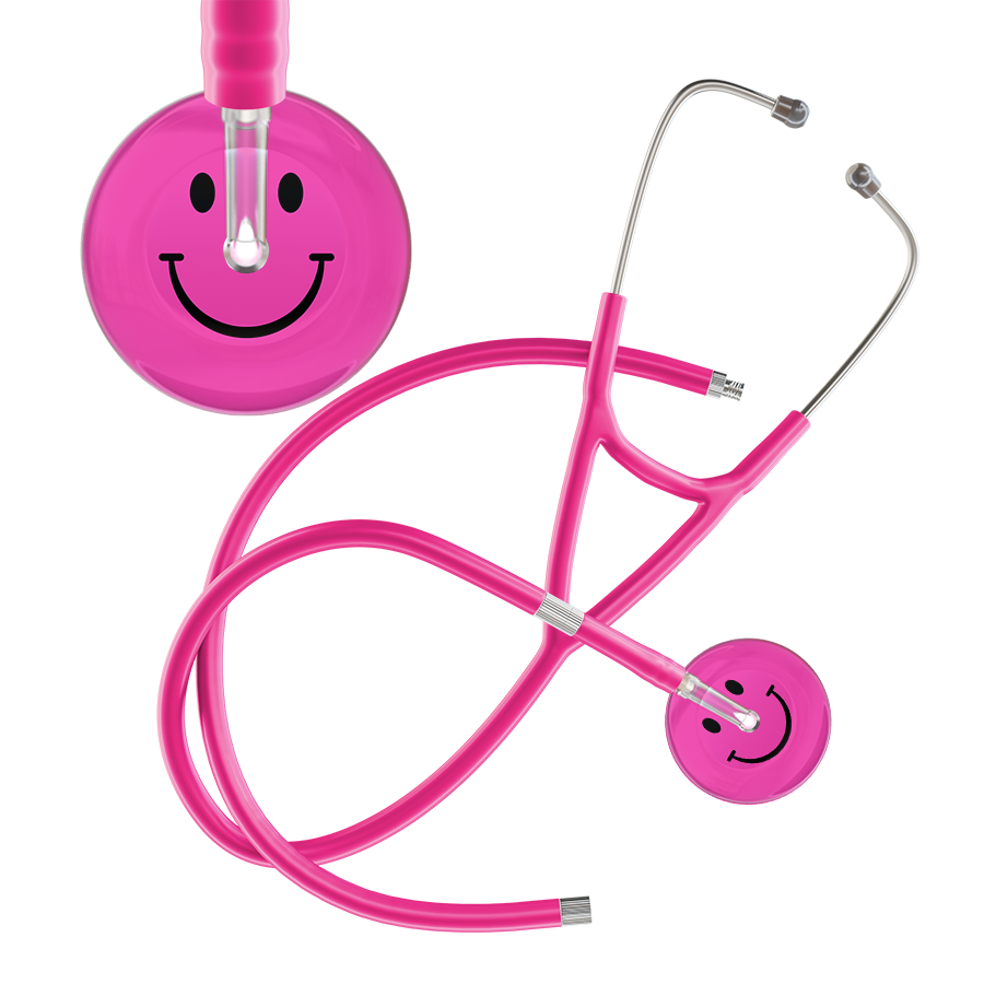 Dark Smiley Face Cardiology Stethoscope