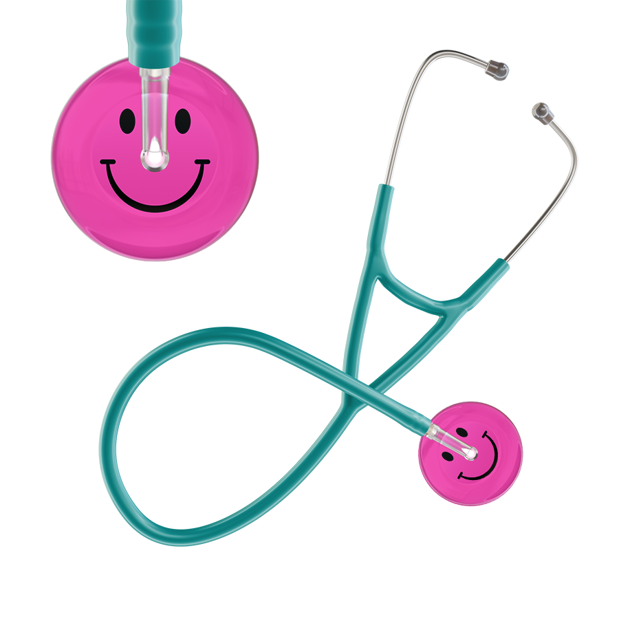 Dark Smiley Face Cardiology Stethoscope