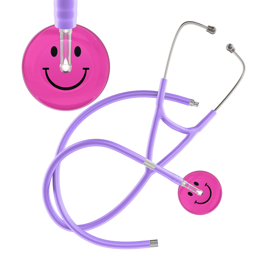 Dark Smiley Face Cardiology Stethoscope