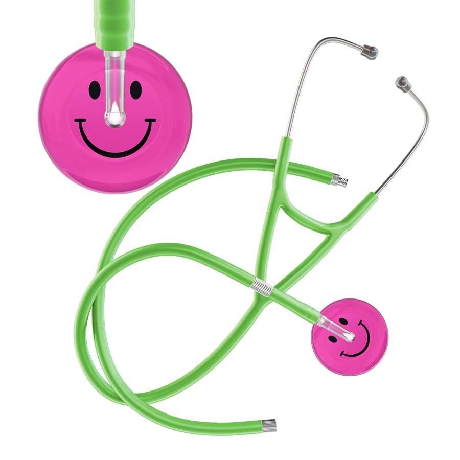 Dark Smiley Face Cardiology Stethoscope