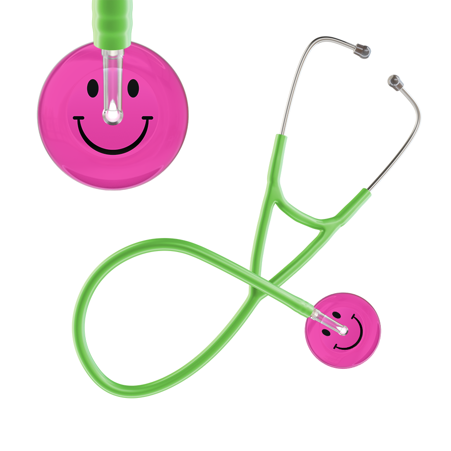 Dark Smiley Face Cardiology Stethoscope