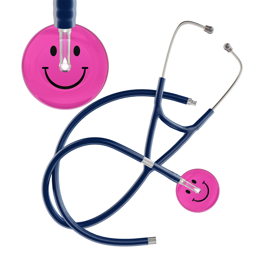 Dark Smiley Face Cardiology Stethoscope