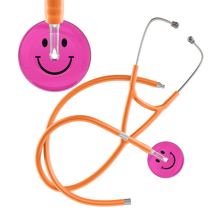 Dark Smiley Face Cardiology Stethoscope