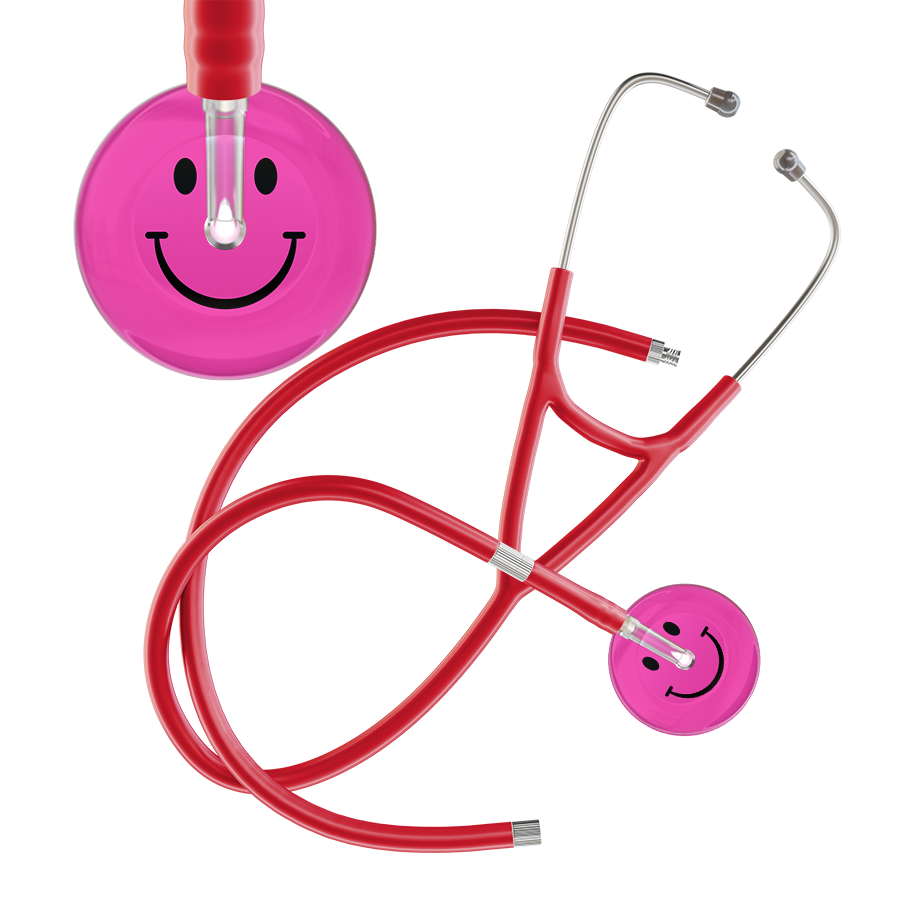 Dark Smiley Face Cardiology Stethoscope