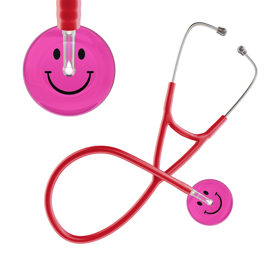 Dark Smiley Face Cardiology Stethoscope