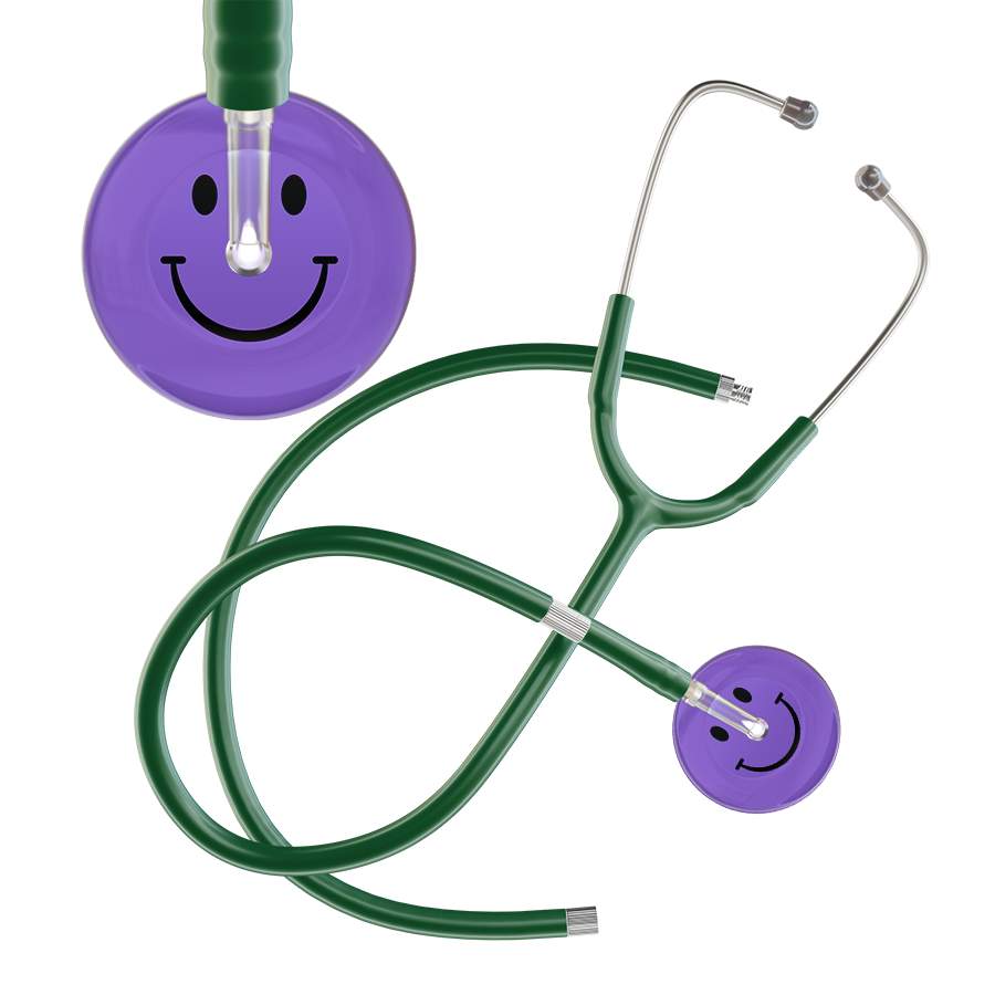 Dark Smiley Face Stethoscope