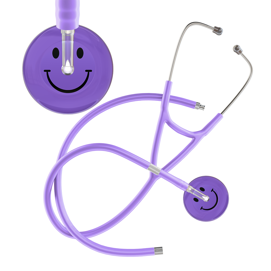 Dark Smiley Face Cardiology Stethoscope