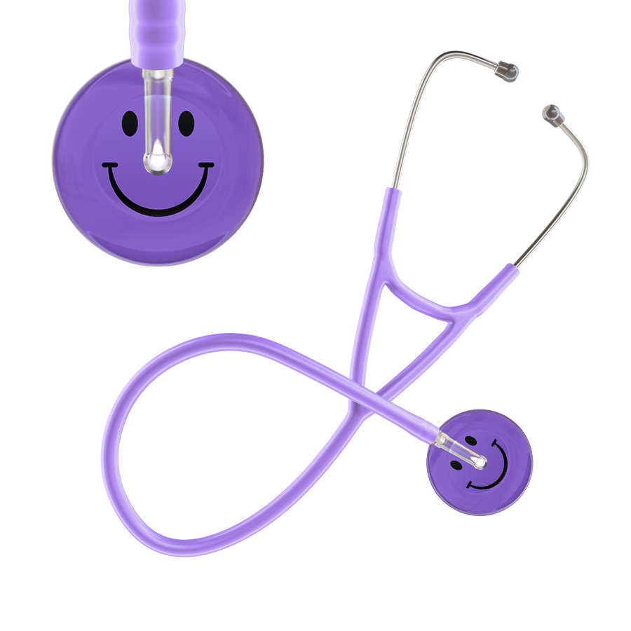 Dark Smiley Face Cardiology Stethoscope