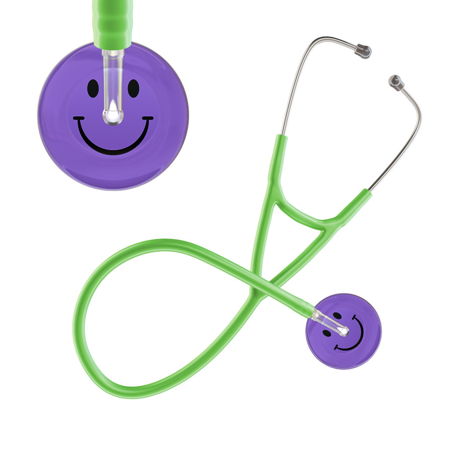 Dark Smiley Face Cardiology Stethoscope