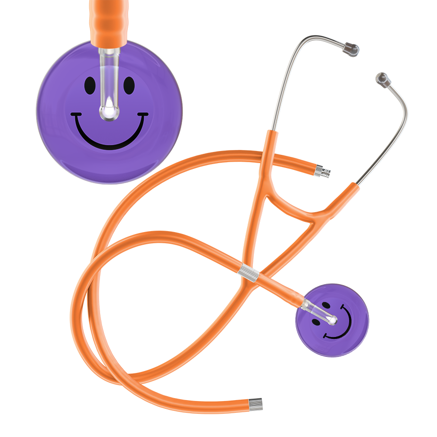 Dark Smiley Face Cardiology Stethoscope