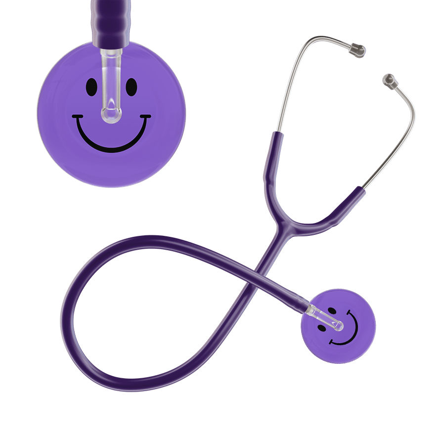 Ultrascope Single Stethoscope Smiley Face Lavender (LA) / Adult / Purple Smiley Face Stethoscope