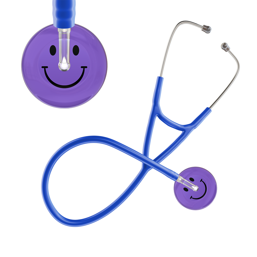 Dark Smiley Face Cardiology Stethoscope