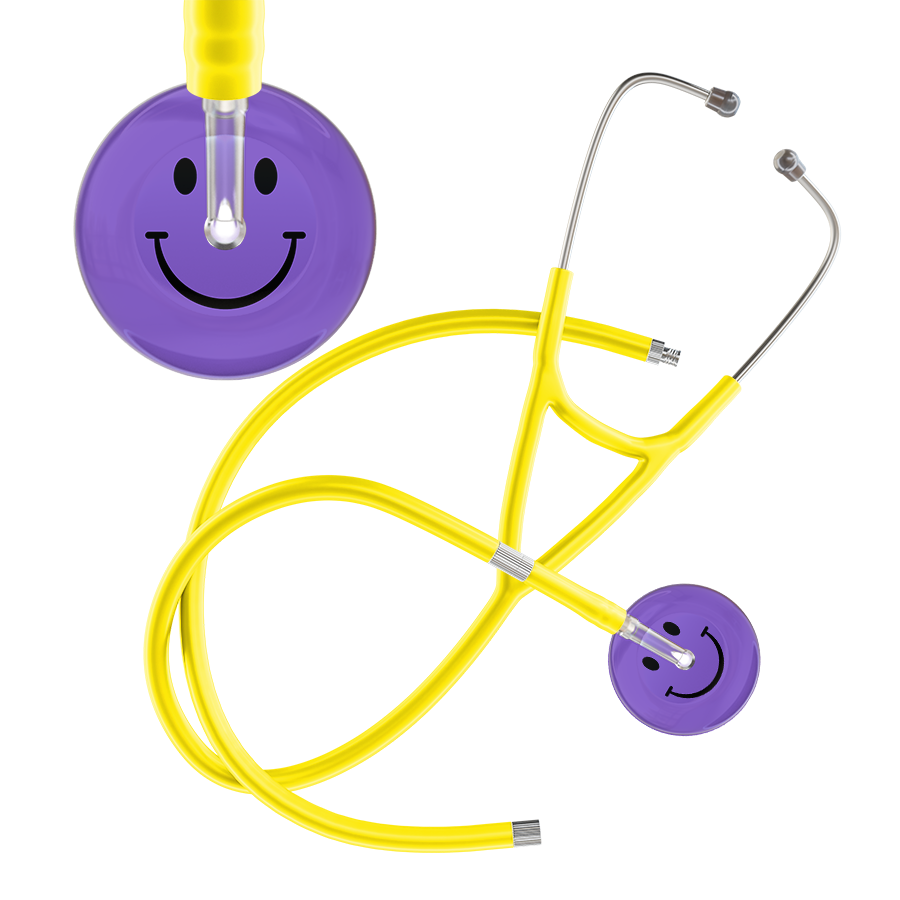 Dark Smiley Face Cardiology Stethoscope