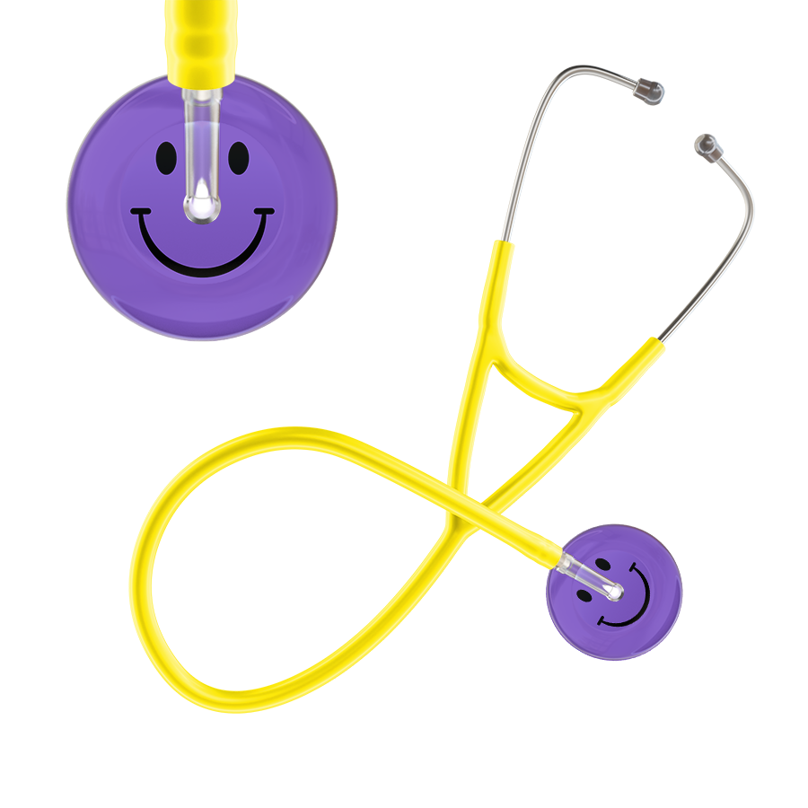 Dark Smiley Face Cardiology Stethoscope