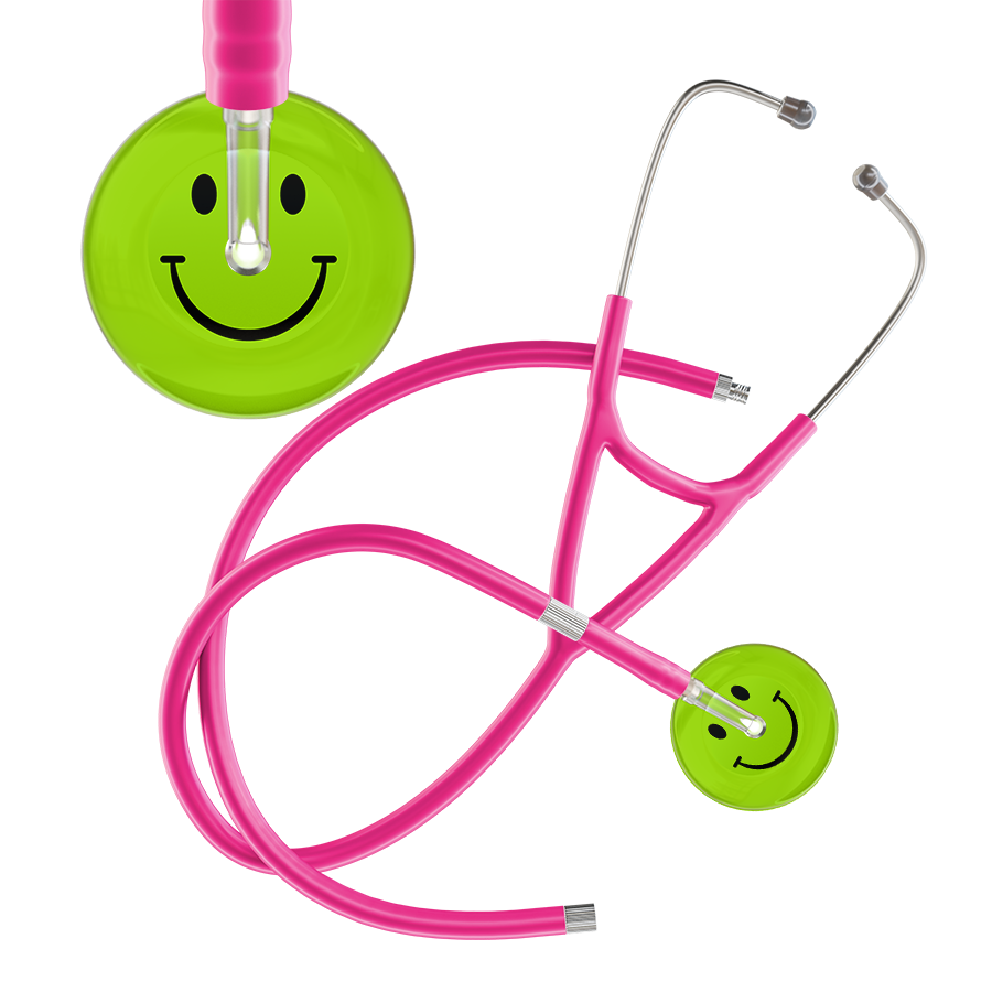 Dark Smiley Face Cardiology Stethoscope