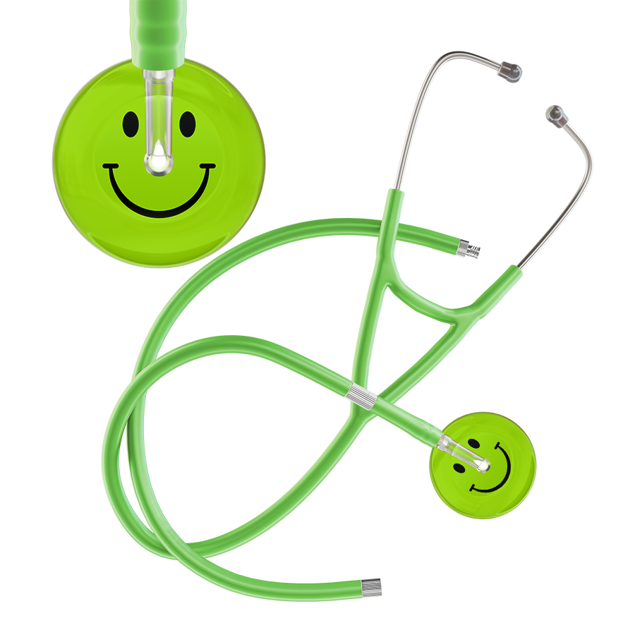 Dark Smiley Face Cardiology Stethoscope