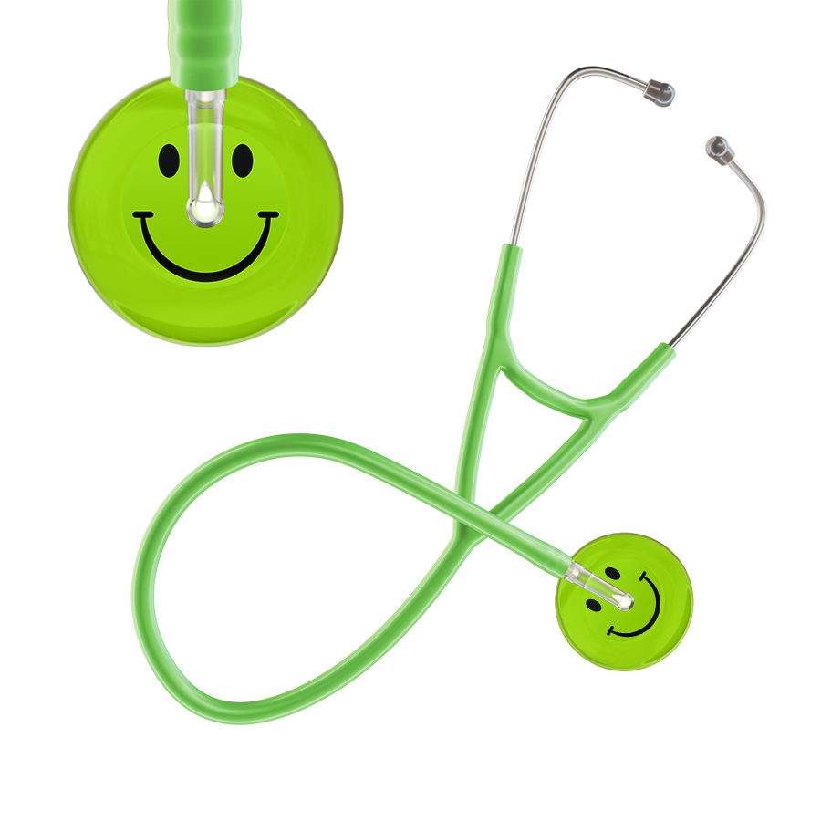Dark Smiley Face Cardiology Stethoscope