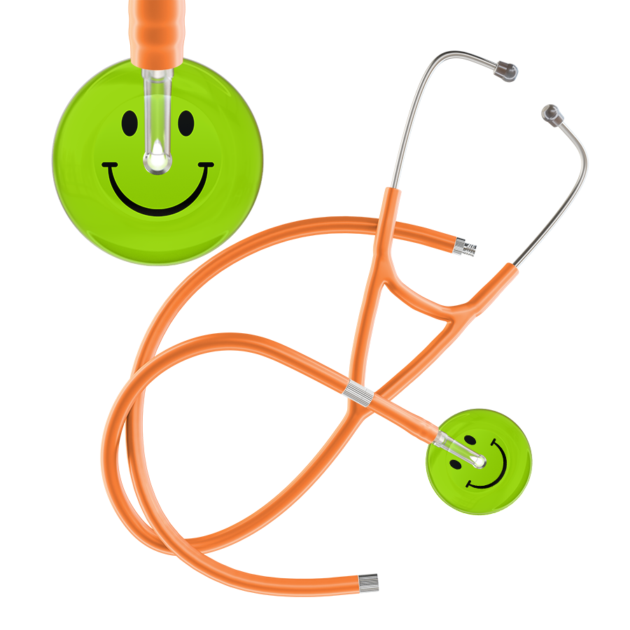 Dark Smiley Face Cardiology Stethoscope
